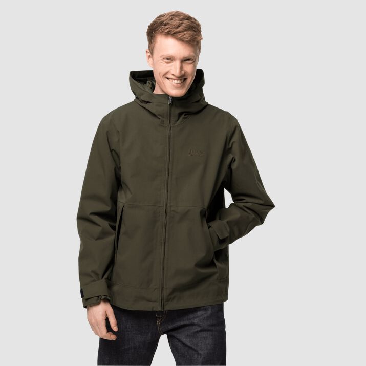 Jack Wolfskin Mens Cold Canyon Hardshell Jacket Green 765438HXM